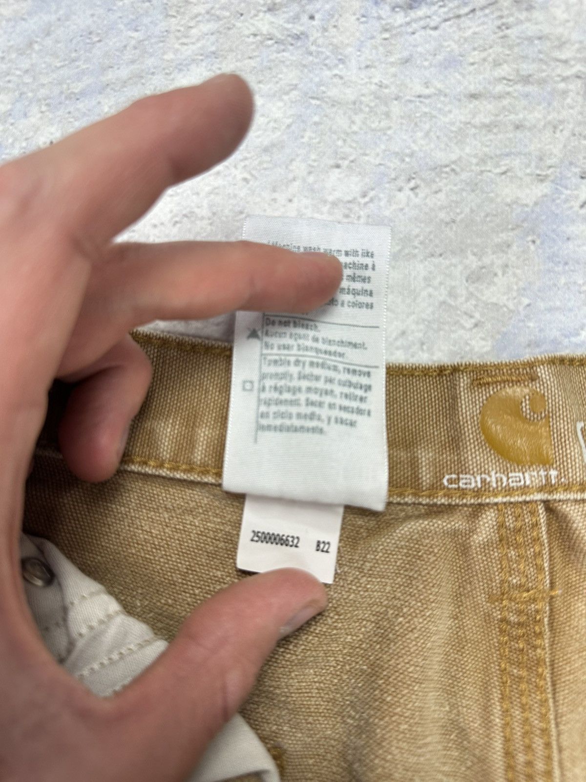 Carhartt × Vintage Carhartt Double Knee vintage faded canvas pants trashed mens Size US 33 - 14 Thumbnail