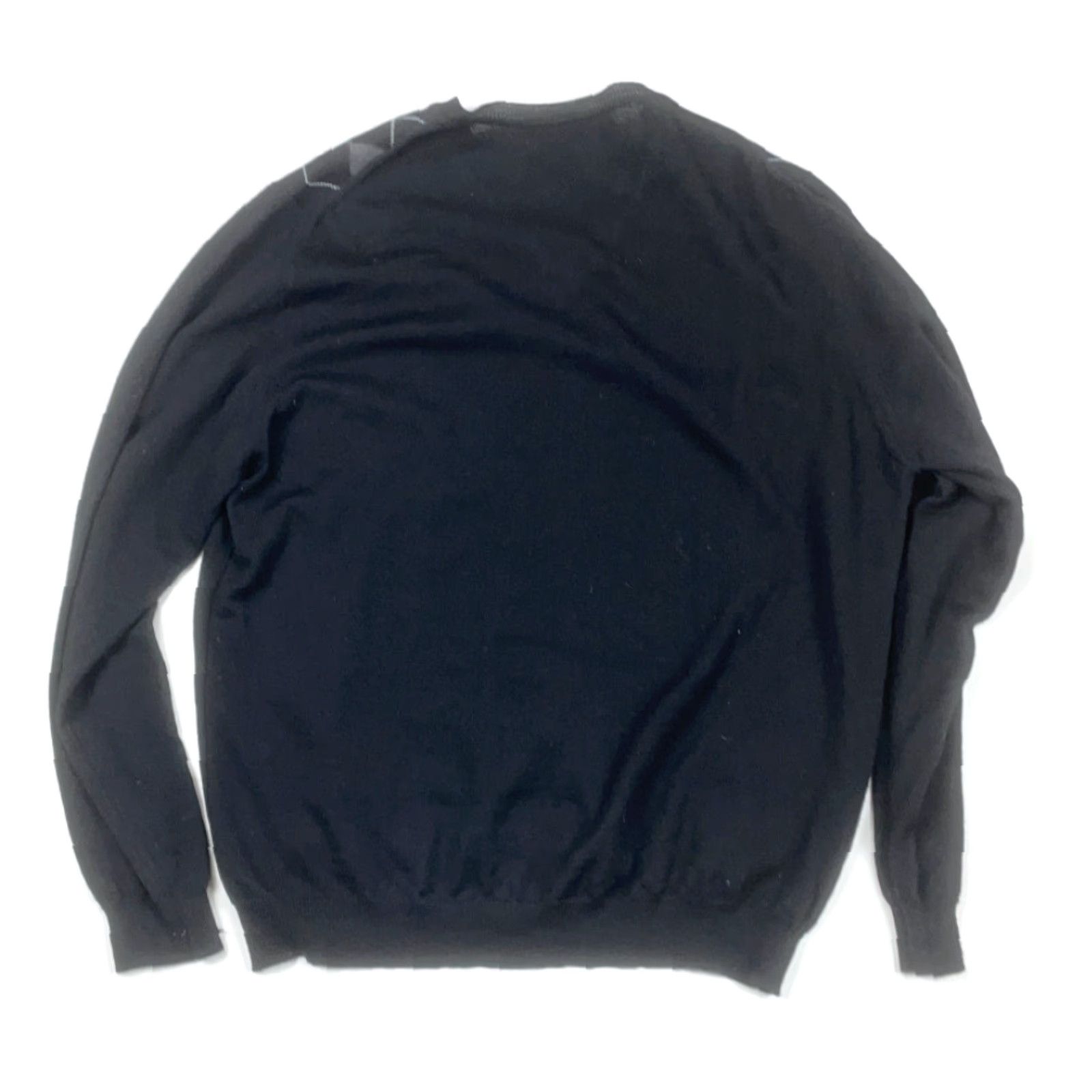 Vintage VINTAGE Mario Gilberti Diamond Argyle Wool Sweater Adult XL Black V-Neck Hole (Lightweight) Size US XL / EU 56 / 4 - 2 Thumbnail