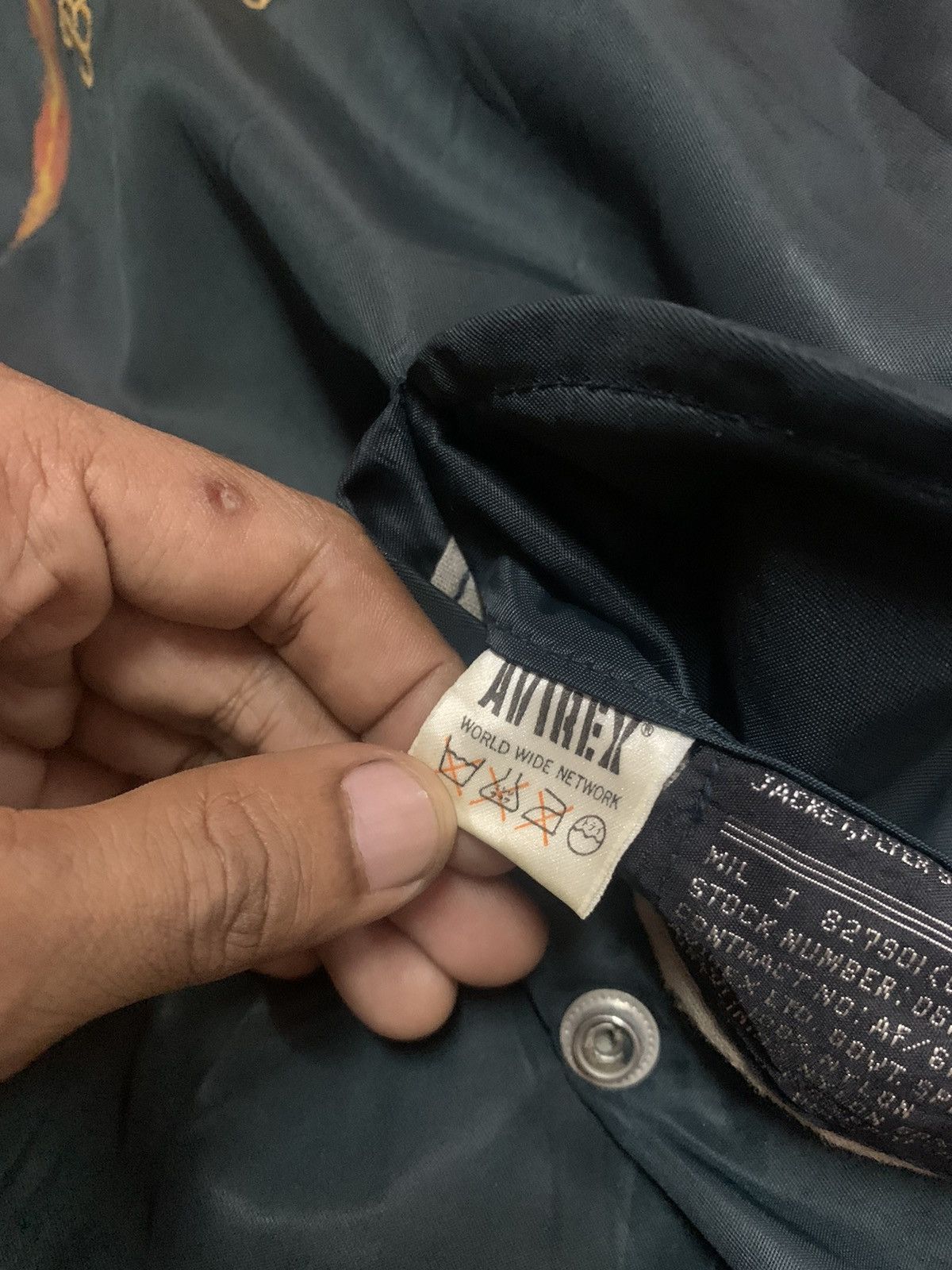 Avirex VINTAGE AVIREX USN BOMBER EMBROIDERED LOGO REVERSIBLE Size US S / EU 44-46 / 1 - 10 Thumbnail