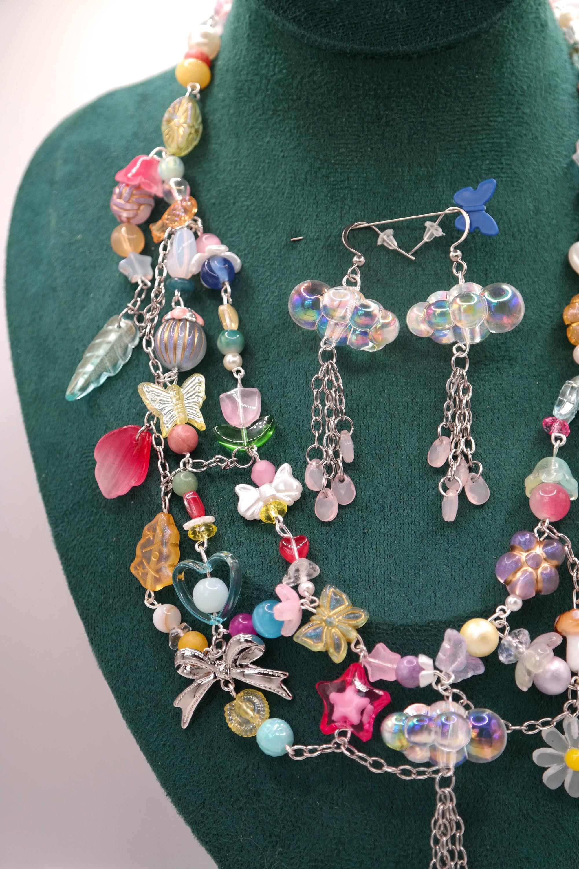 Handmade Silver April Showers Fairy Necklace & Earrings Set Size ONE SIZE - 2 Thumbnail