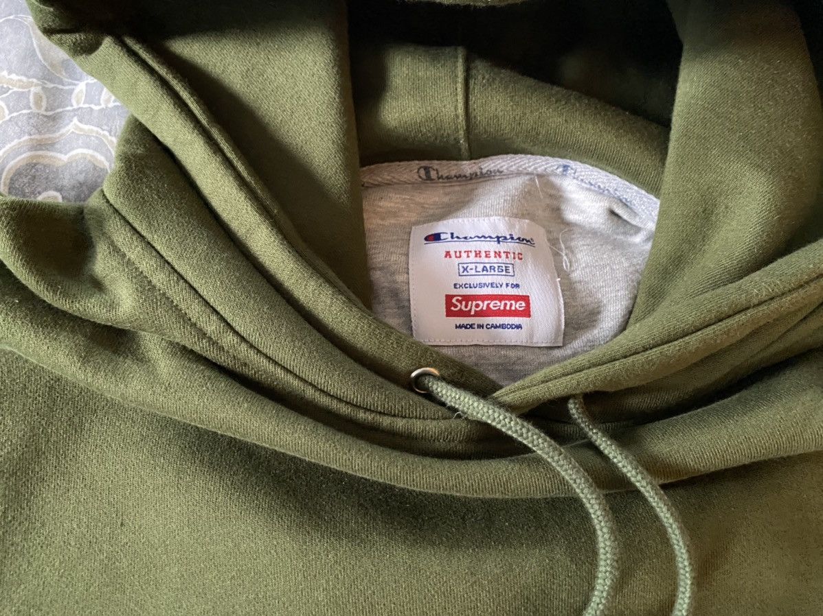 Supreme Olive hoodie XL Size US XL / EU 56 / 4 - 5 Thumbnail