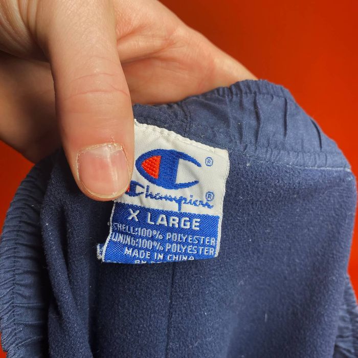 Vintage Vintage Champion Sweatpants Navy Blue Sherpa Lined 1990s | Grailed