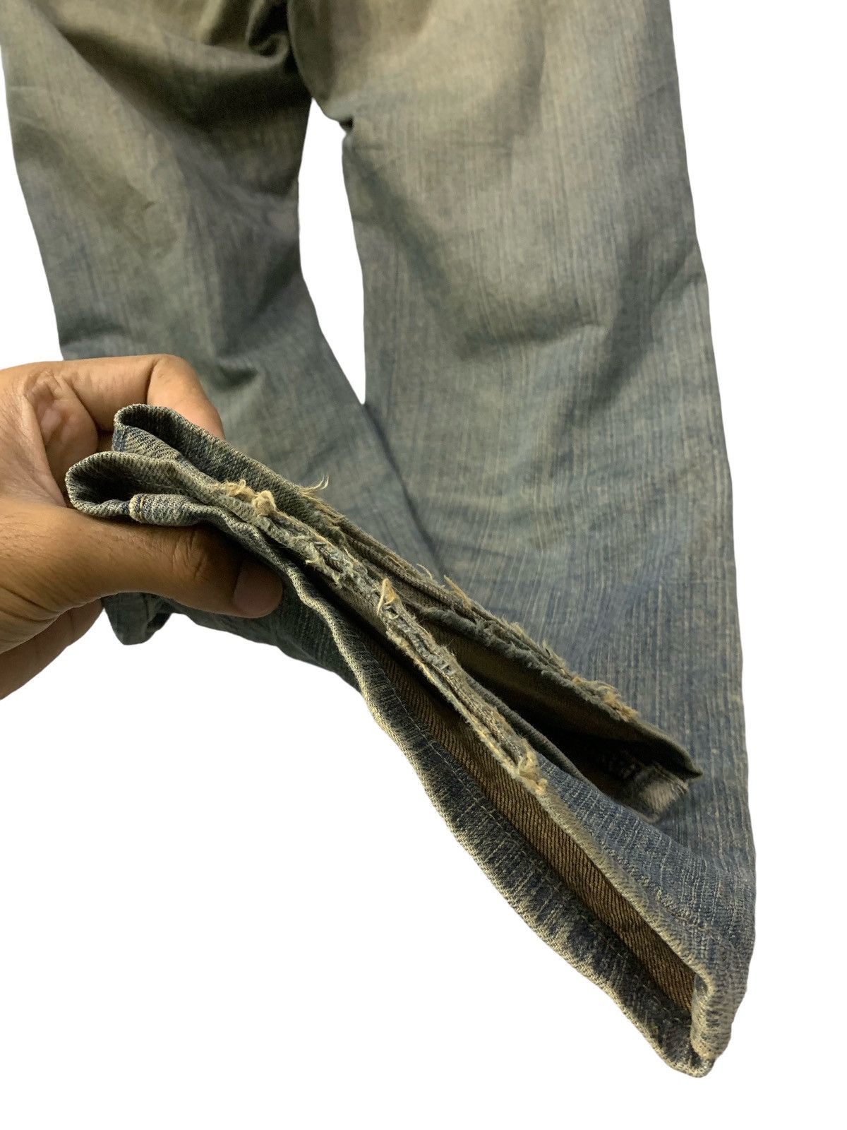 If Six Was Nine Wrangler Mudwash Distressed Jeans (A37) Size US 34 / EU 50 - 13 Thumbnail