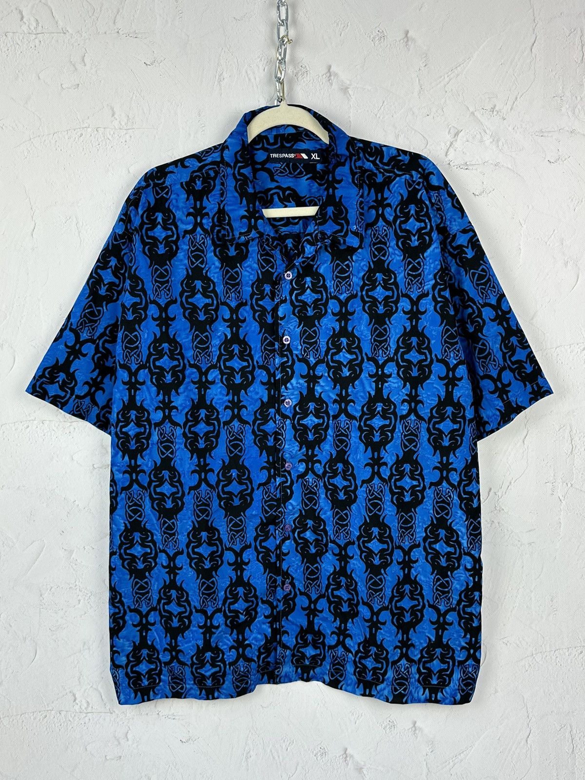 Vintage Y2K Vintage Printed Crazy Short Sleeve Shirt Size US XL / EU 56 / 4 - 1 Thumbnail