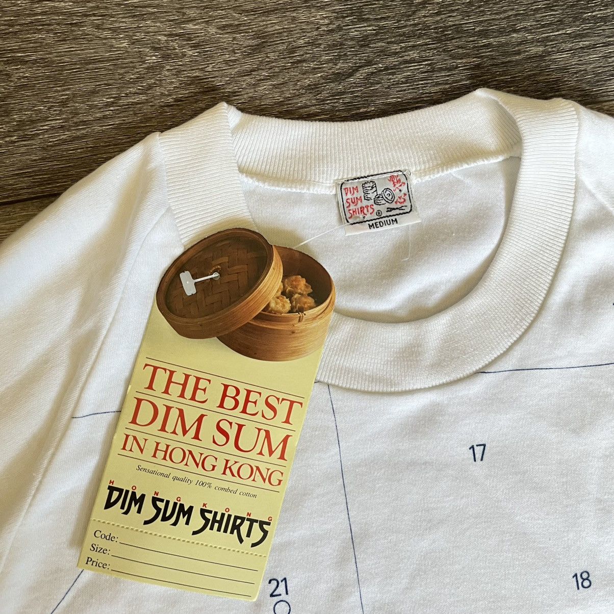 Japanese Brand New Vintage 1990s Dim Sum Shirts Hong Kong Map Graphic Tee Size US M / EU 48-50 / 2 - 4 Thumbnail