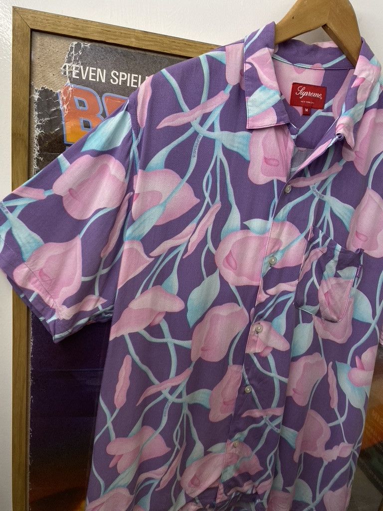 Supreme SS2018 Supreme Lily Flower Print Rayon Shirt Size US M / EU 48-50 / 2 - 4 Thumbnail