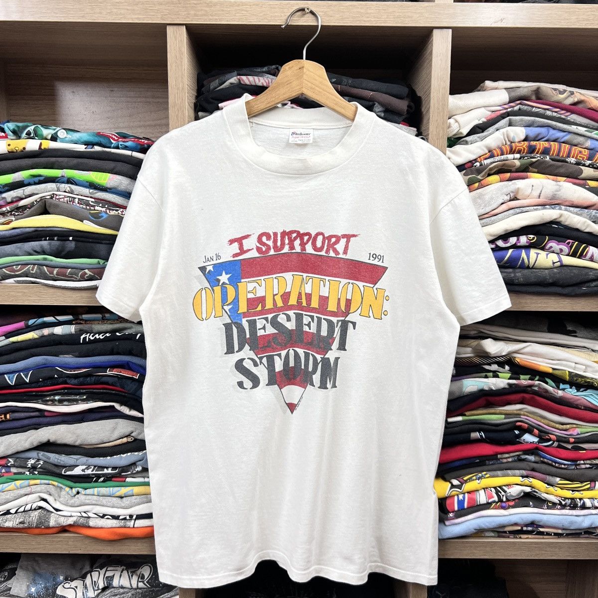 Vintage VTG OPERATION DESERT STORM SINGLE STITCH TEE Size US L / EU 52-54 / 3 - 1 Thumbnail