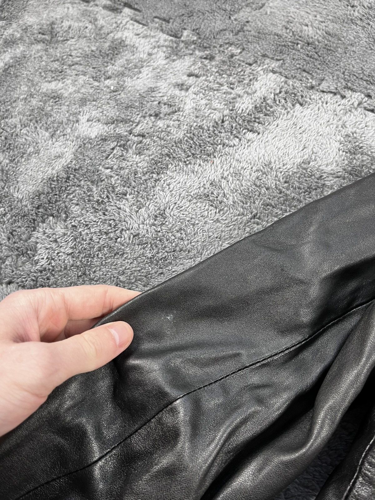 Genuine Leather Vintage Rick Owens Style Leather Gothic Jacket Opium Size L / US 10 / IT 46 - 10 Thumbnail