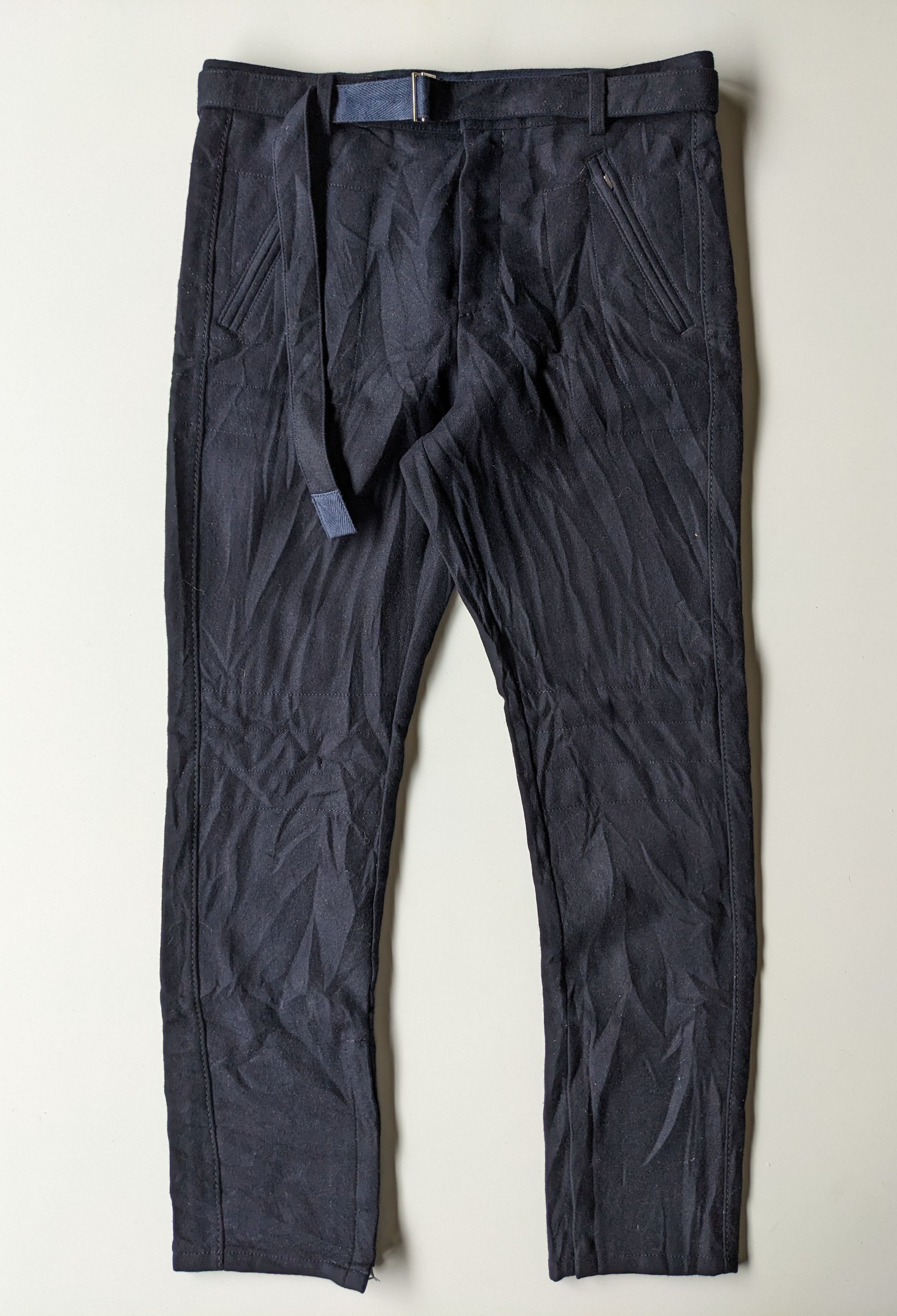 Sacai Runaway Sacai AW20 Wool Melton Pants Size US 35 - 3 Thumbnail