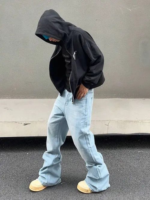 Jean Hirose x Anzai Stacked Denim Jeans Drip Hip Hop Size US 32 / EU 48 - 5 Thumbnail