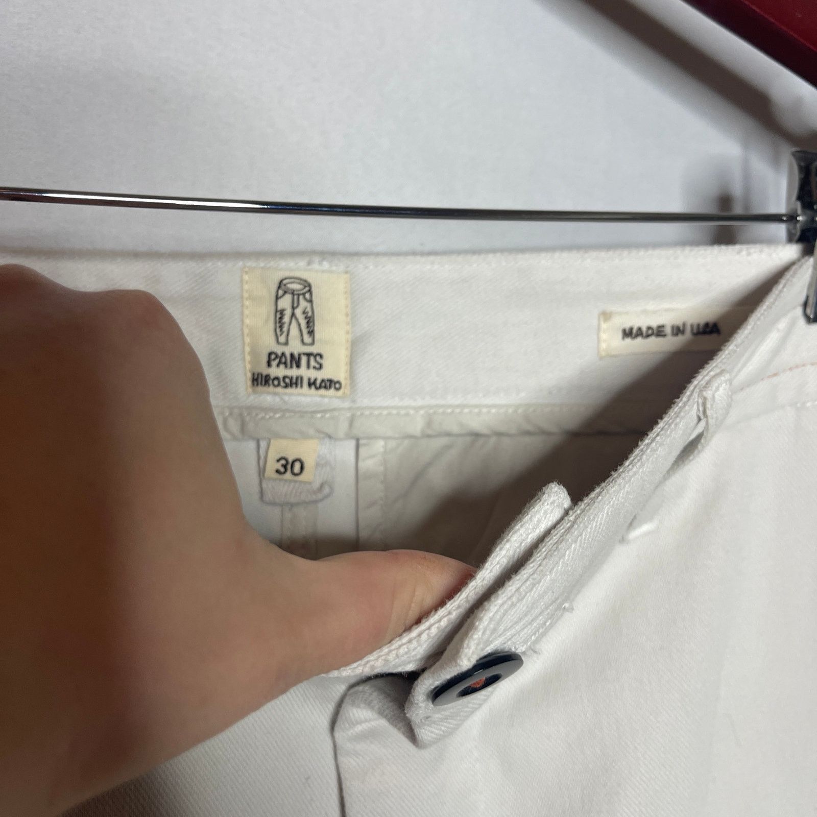 Hiroshi Kato Hiroshi Kato Denit Slim Fit Stretch Chino Pants cream 30x32 Size US 30 / EU 46 - 9 Thumbnail
