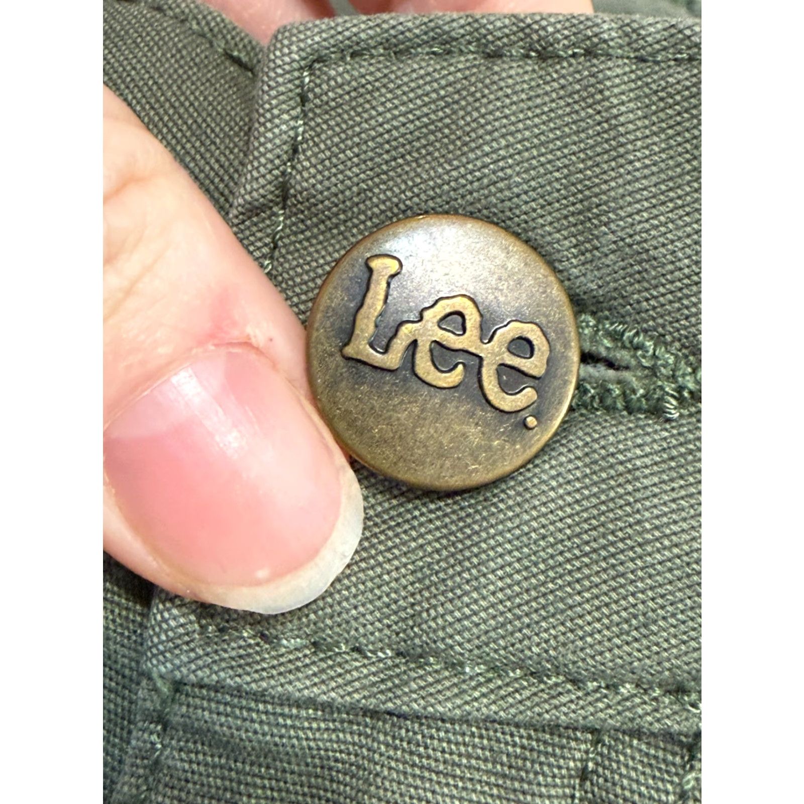 Lee Lee Pants Women's Small Green Workwear High Rise Straight Pockets Outdoor Cotton Chino Size 28" / US 6 / IT 42 - 4 Thumbnail