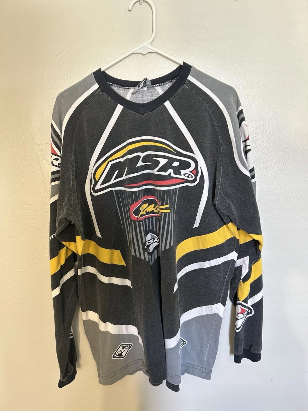 Designer Vintage MSR Racing Long Sleeve Jersey Size L Size ONE SIZE - 1 Thumbnail