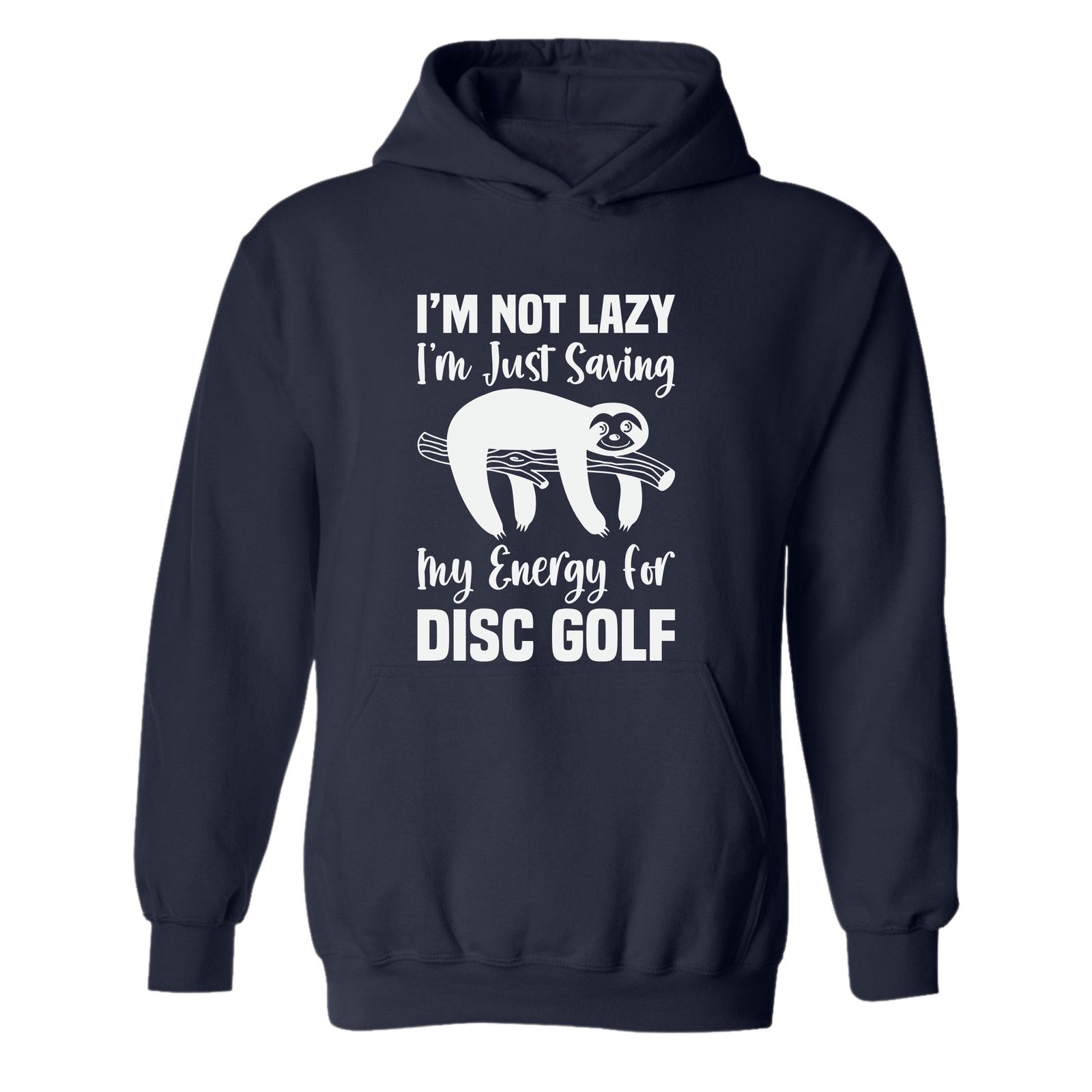Gildan Disc Golf Hoodie LAZY SLOTH Discgolfing Funny Sweatshirt Size US L / EU 52-54 / 3 - 1 Thumbnail