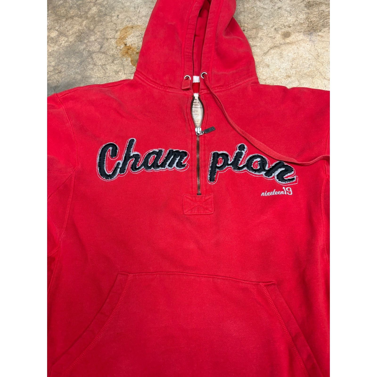 Champion Vintage Champion Reverse Weave Half-Zip Red Hoodie M Size US M / EU 48-50 / 2 - 11 Thumbnail