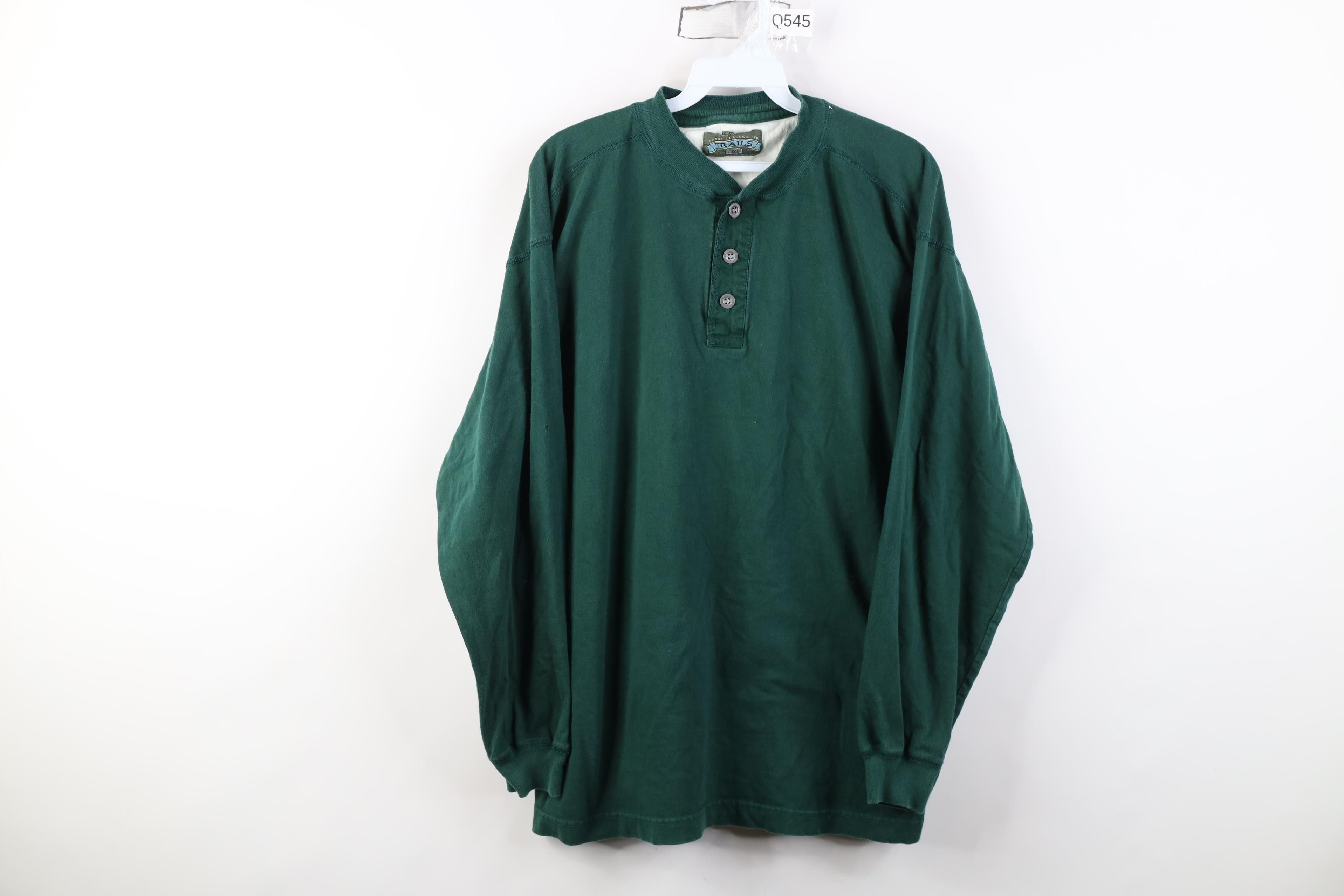 Vintage Vintage 90s Streetwear Cotton Long Sleeve Henley T-Shirt Size US L / EU 52-54 / 3 - 1 Thumbnail