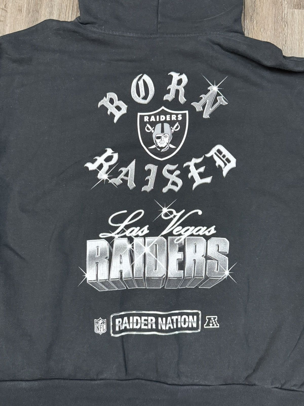 Born X Raised × NFL Born X Raised NFL Las Vegas Raiders Black Hoodie Size 2XL Size US XXL / EU 58 / 5 - 6 Thumbnail