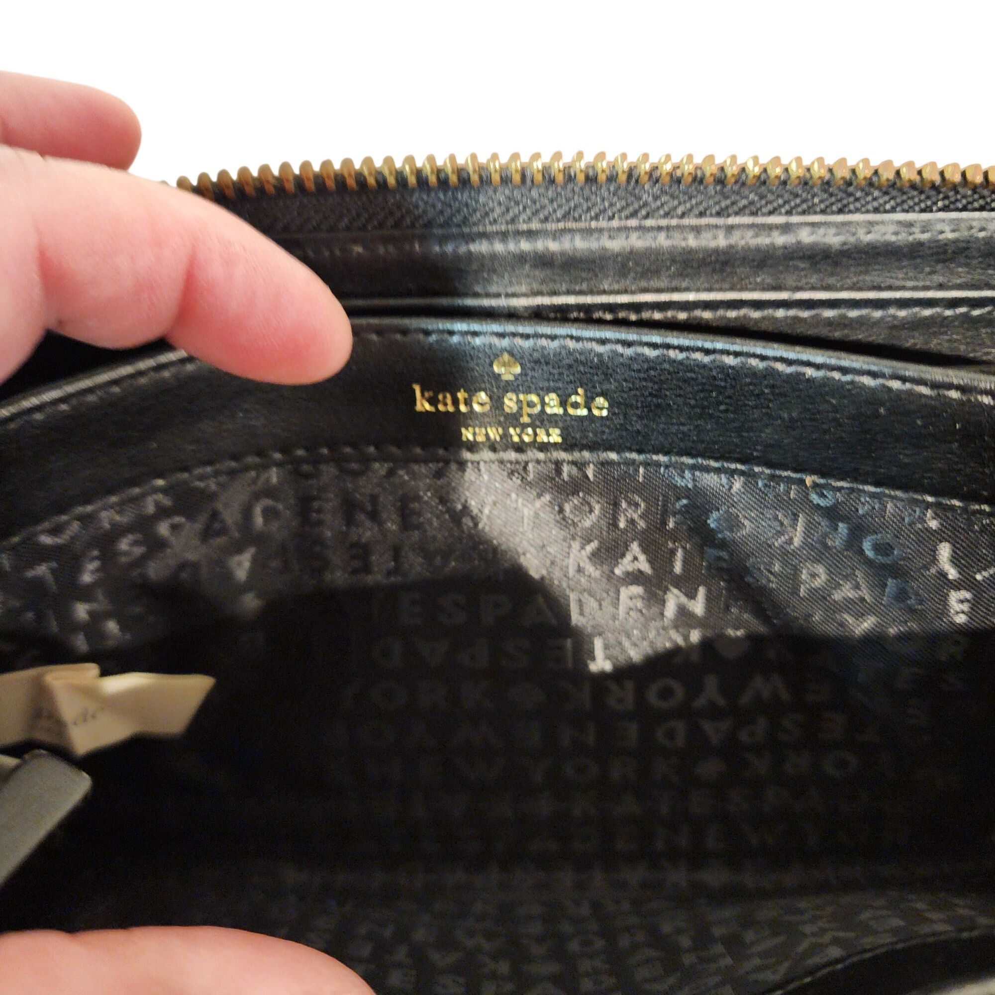 Kate Spade Kate Spade Black and White Striped Wallet tri compartments Size ONE SIZE - 6 Thumbnail