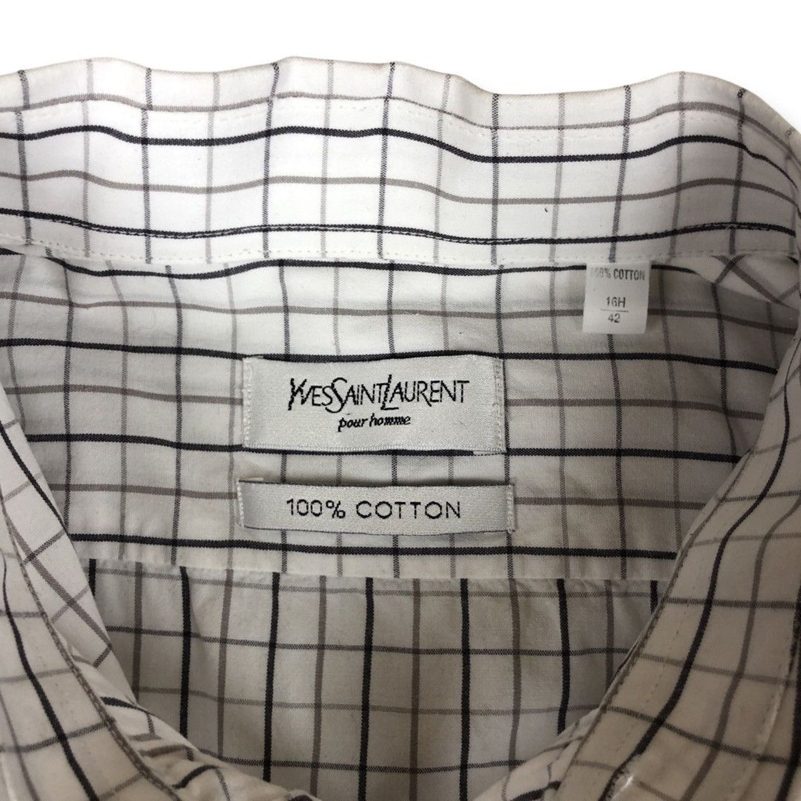 Vintage × Yves Saint Laurent YSL Logo Shirt Size US XL / EU 56 / 4 - 5 Thumbnail