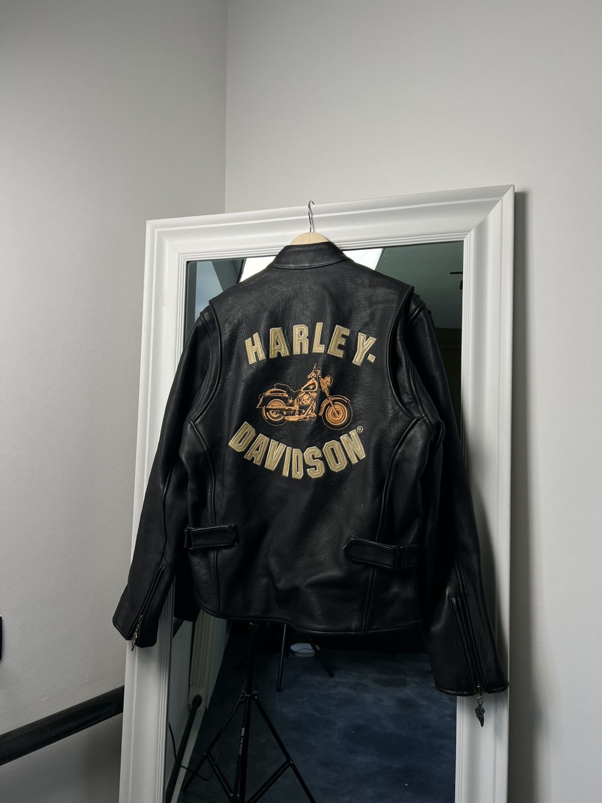 Harley Davidson Harley-Davidson Vintage Leather Jacket Size L USA Black Size US L / EU 52-54 / 3 - 21 Thumbnail