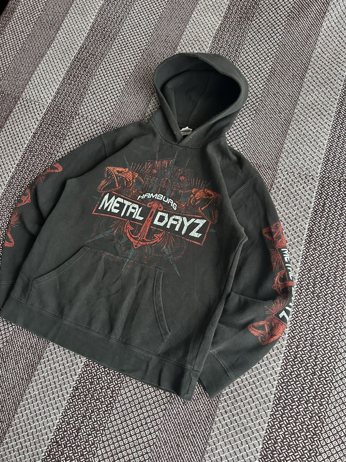 Vintage Vintage Metal Dayz Overprint Hoodie Merch 00s Size M Rare Size US M / EU 48-50 / 2 - 2 Thumbnail