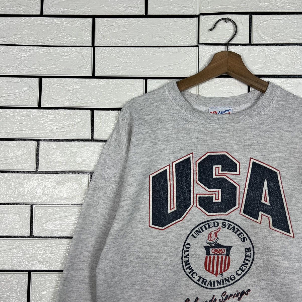 Hanes Vintage 90s US OLYMPIC Training Center Sweatshirt #3998-C182 Size US M / EU 48-50 / 2 - 4 Thumbnail