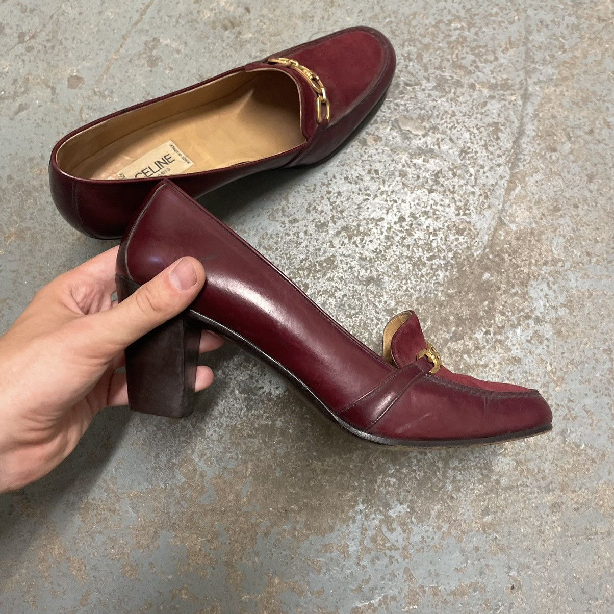 Celine × Vintage Vintage celine leather pumps Size US 9 / IT 39 - 7 Thumbnail