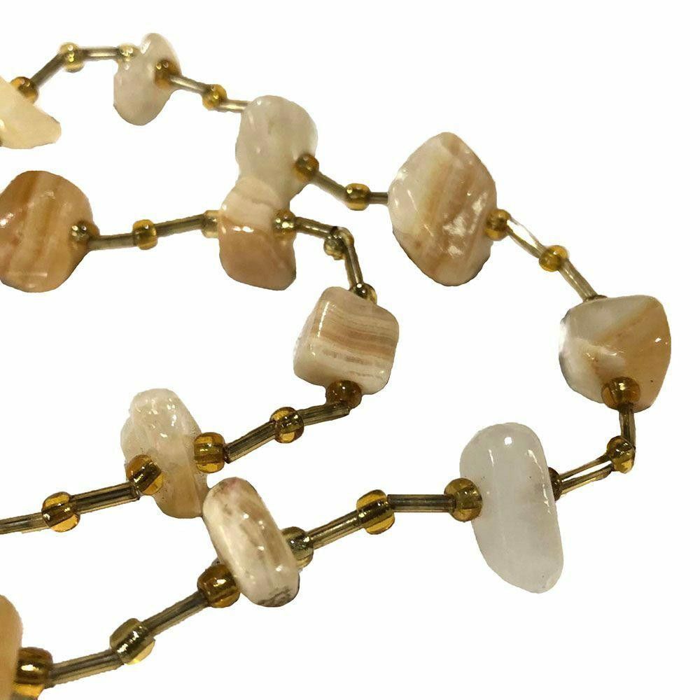 Designer New Glass Shakira Necklace With Banded Agate. Size ONE SIZE - 2 Thumbnail