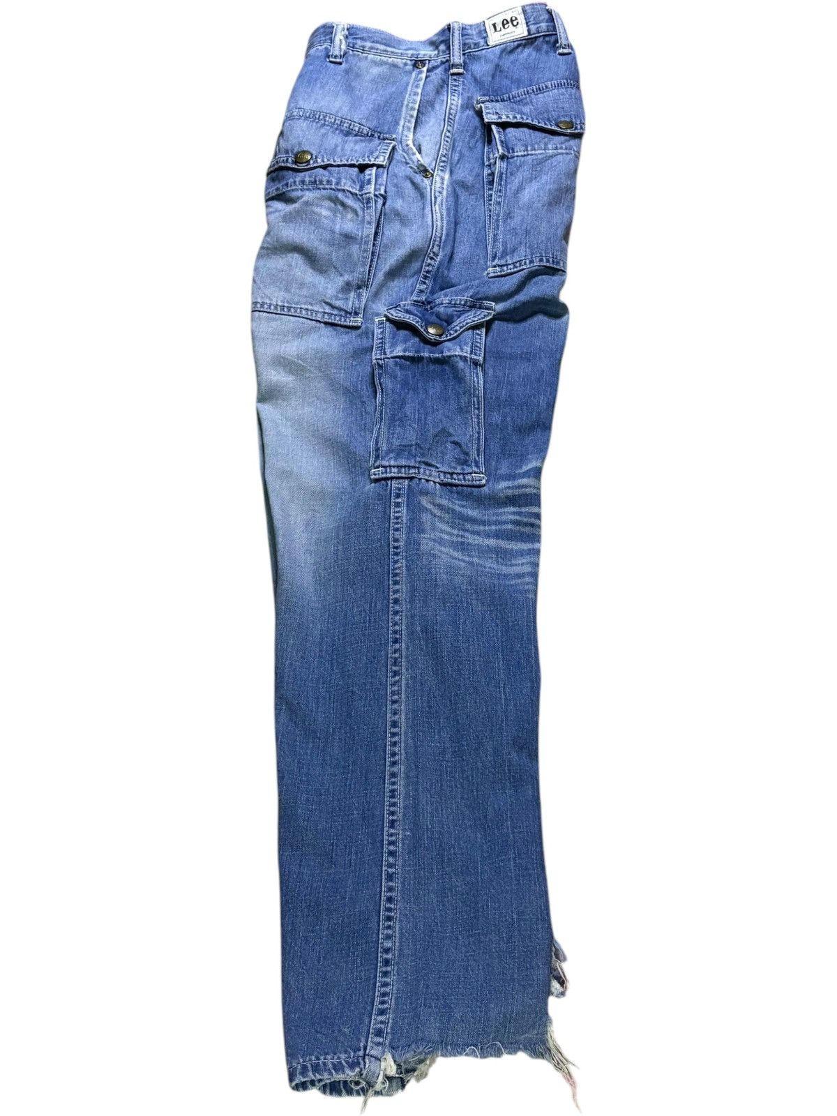 Lee Vintage Lee Sanforized Cargo Bush Pant Distress Flare Jeans Size US 35 - 10 Thumbnail