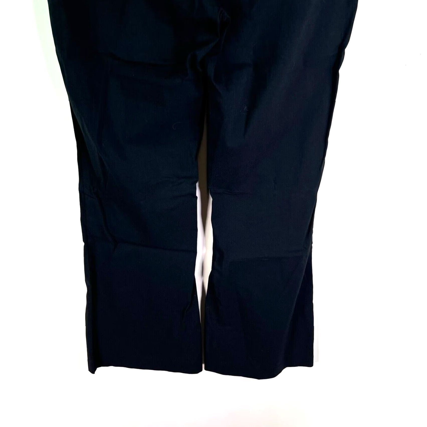 Express Express Black Flared Leg Pants Womens Size 8 32X31 Knit Stretch Pockets High Rise Flat Front Size 30" / US 8 / IT 44 - 6 Thumbnail