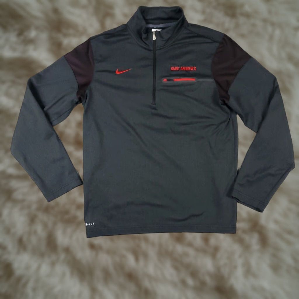 Nike Nike Sweatshirt Small Gray Saint Andrews Lightweight Swoosh 1/4 Zip Mens Size US S / EU 44-46 / 1 - 1 Thumbnail