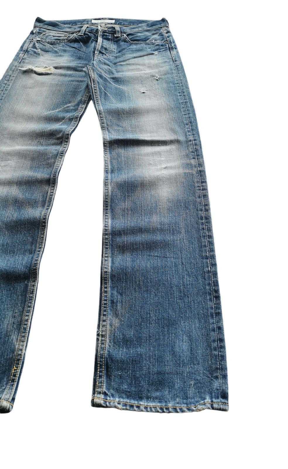 Japanese Brand Vintage DMG Distressed Japanese Denim Jeans Size US 30 / EU 46 - 5 Thumbnail