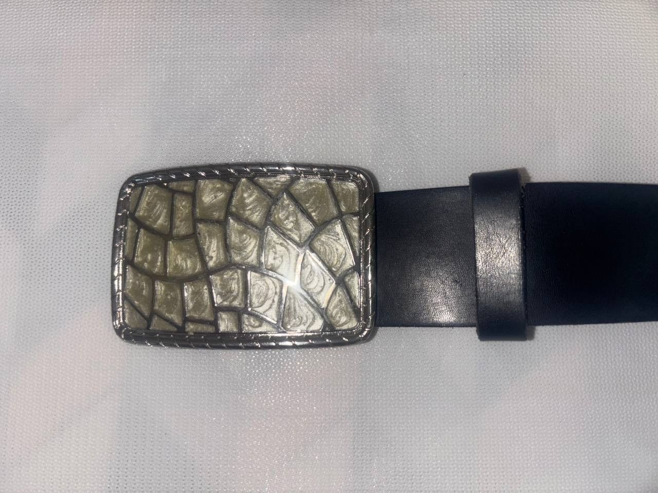 Vintage Vintage belt JONES stylish, luxurious, leather black belt Size ONE SIZE - 3 Thumbnail