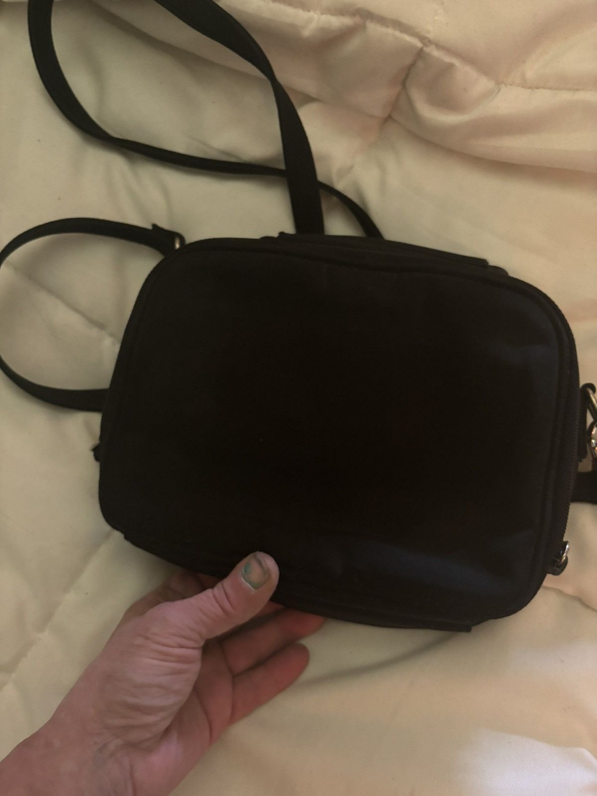 Liz Claiborne Liz Claiborne Black Shoulder/Hand Bag Removable Strap Size ONE SIZE - 6 Thumbnail