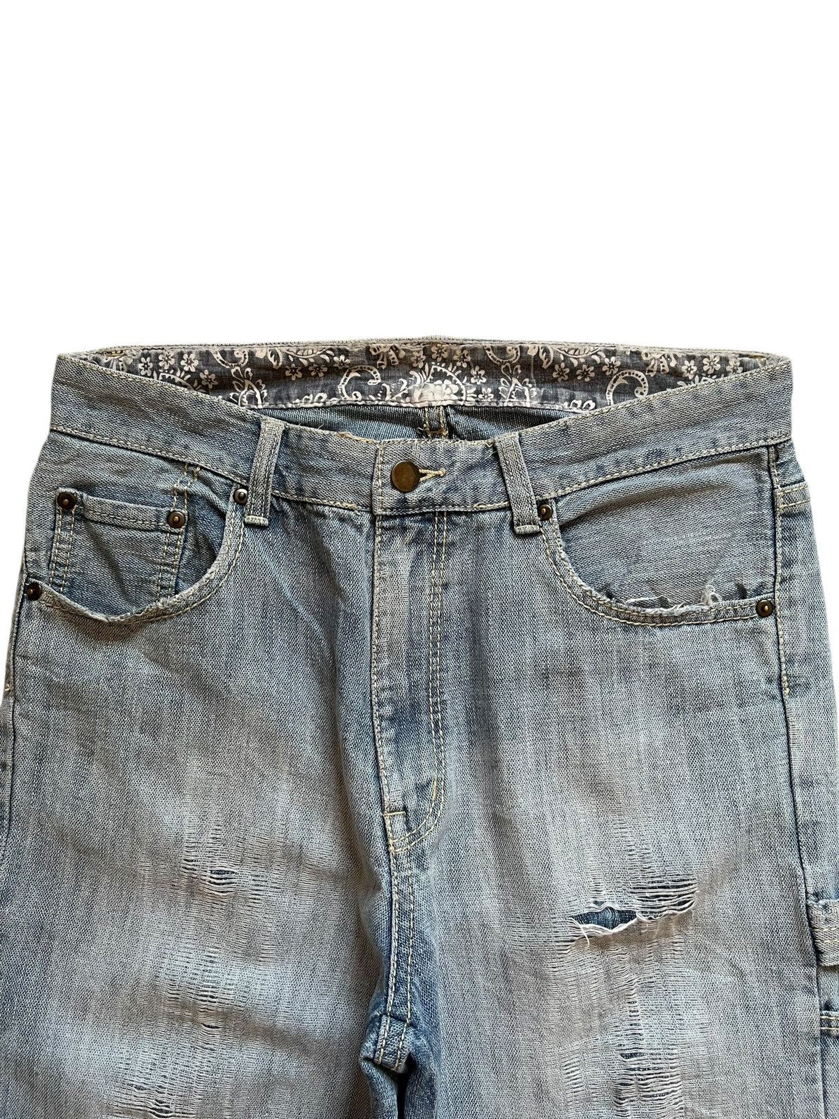 Japanese Brand Vintage Japanese Brand Baggy Carpenter Jean Shorts Size US 31 - 4 Thumbnail