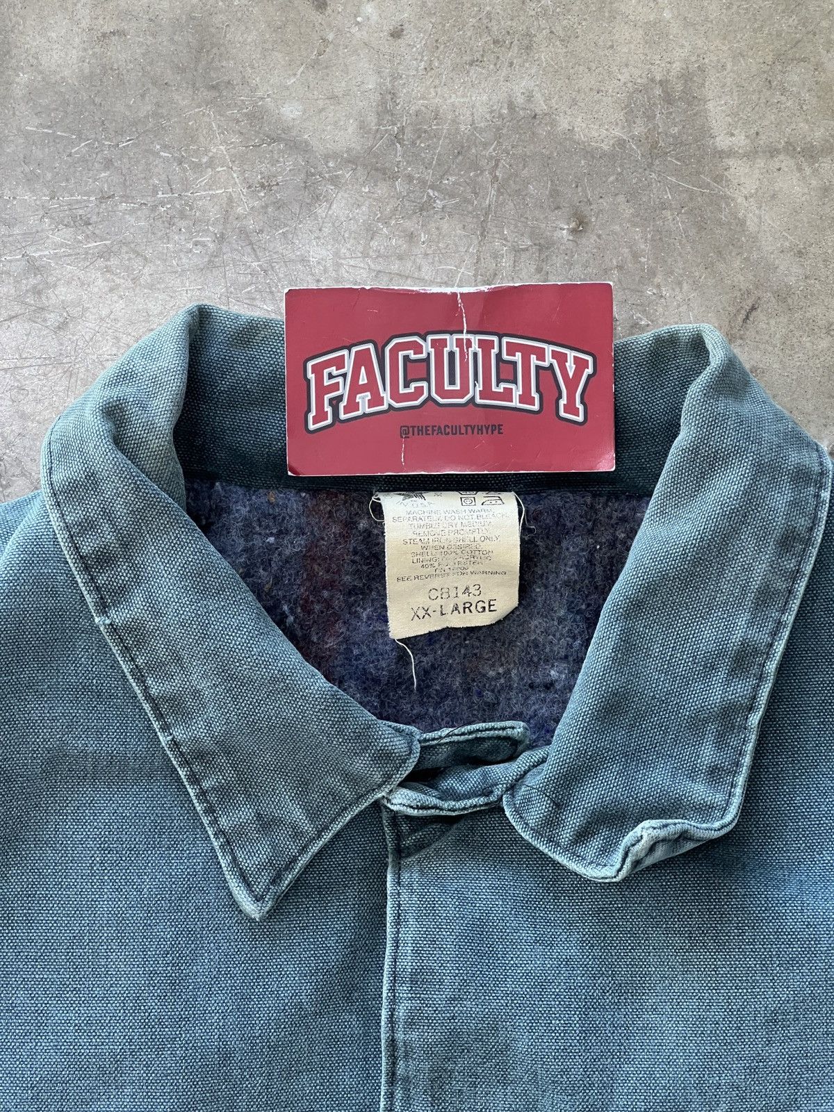 Carhartt × Vintage Vintage 90's Carhartt Logo Patch Emerald Green Jacket XXL Size US XXL / EU 58 / 5 - 3 Thumbnail