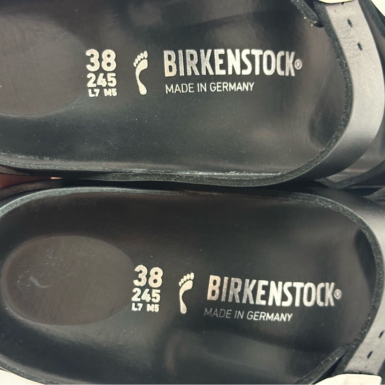 Birkenstock Arizona Leather Double-Buckle Sandals Slides EU 38 US W7 M5 Size US 7 / IT 37 - 2 Thumbnail