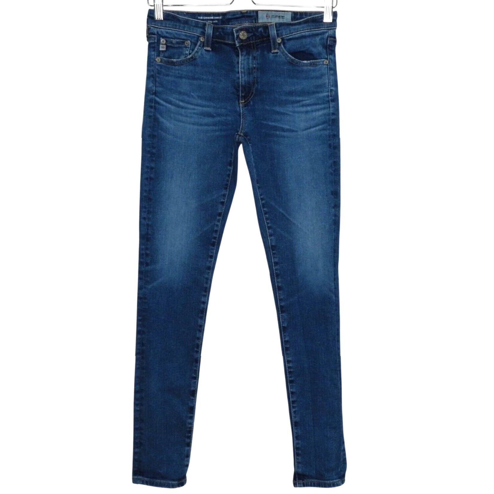 Denime AG Adriano Goldschmied Womens Jeans 27 Legging Super Skinny Ankle Denim Blue 5-Pocket Stretch Regular Vintage No N/A Size 27" / US 4 / IT 40 - 2 Thumbnail