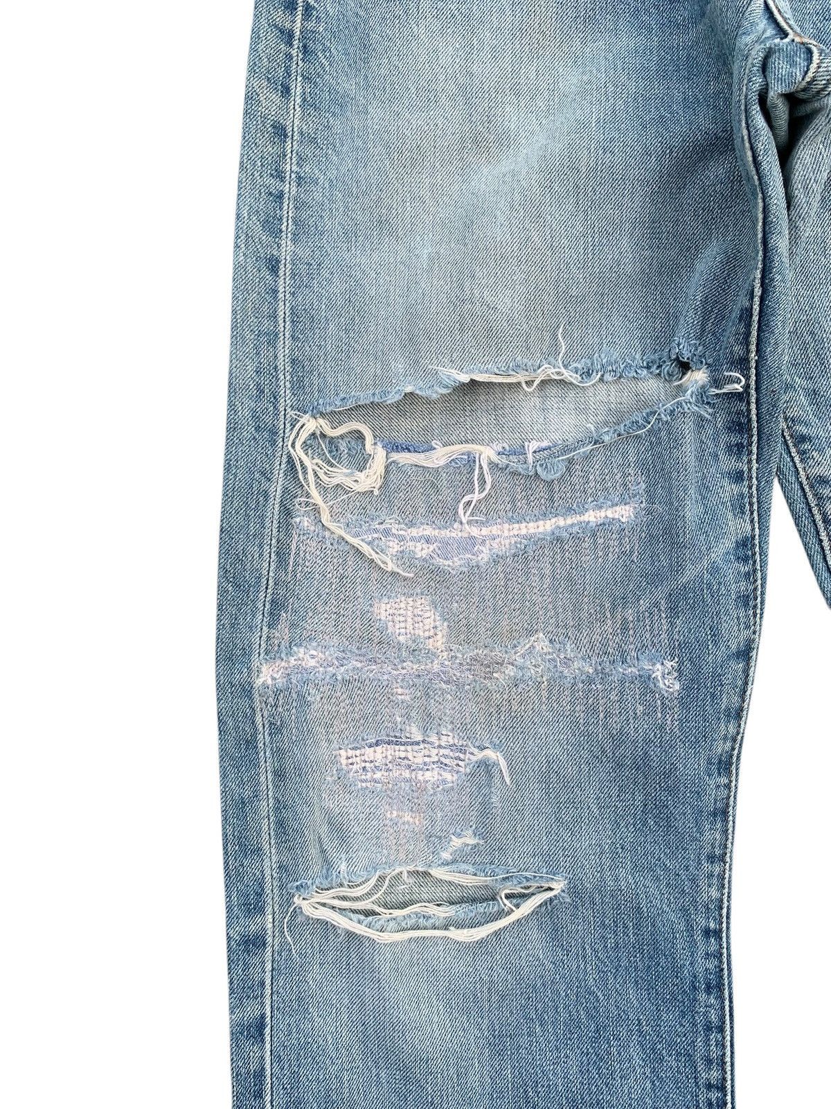 Levi's VINTAGE LEVI'S BIG E 502 TRASHER SELVEDGE DISTRESSED DENIM Size US 31 - 16 Thumbnail