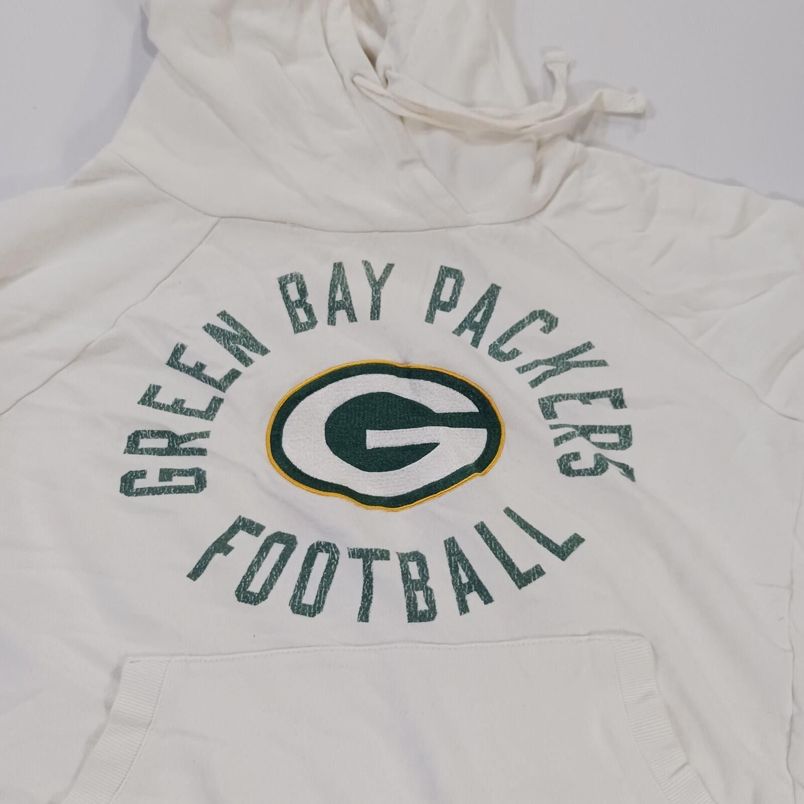 Darn Tough Green Bay Packers Vintage Women M White Hoodie Sweatshirt Size M / US 6-8 / IT 42-44 - 5 Thumbnail