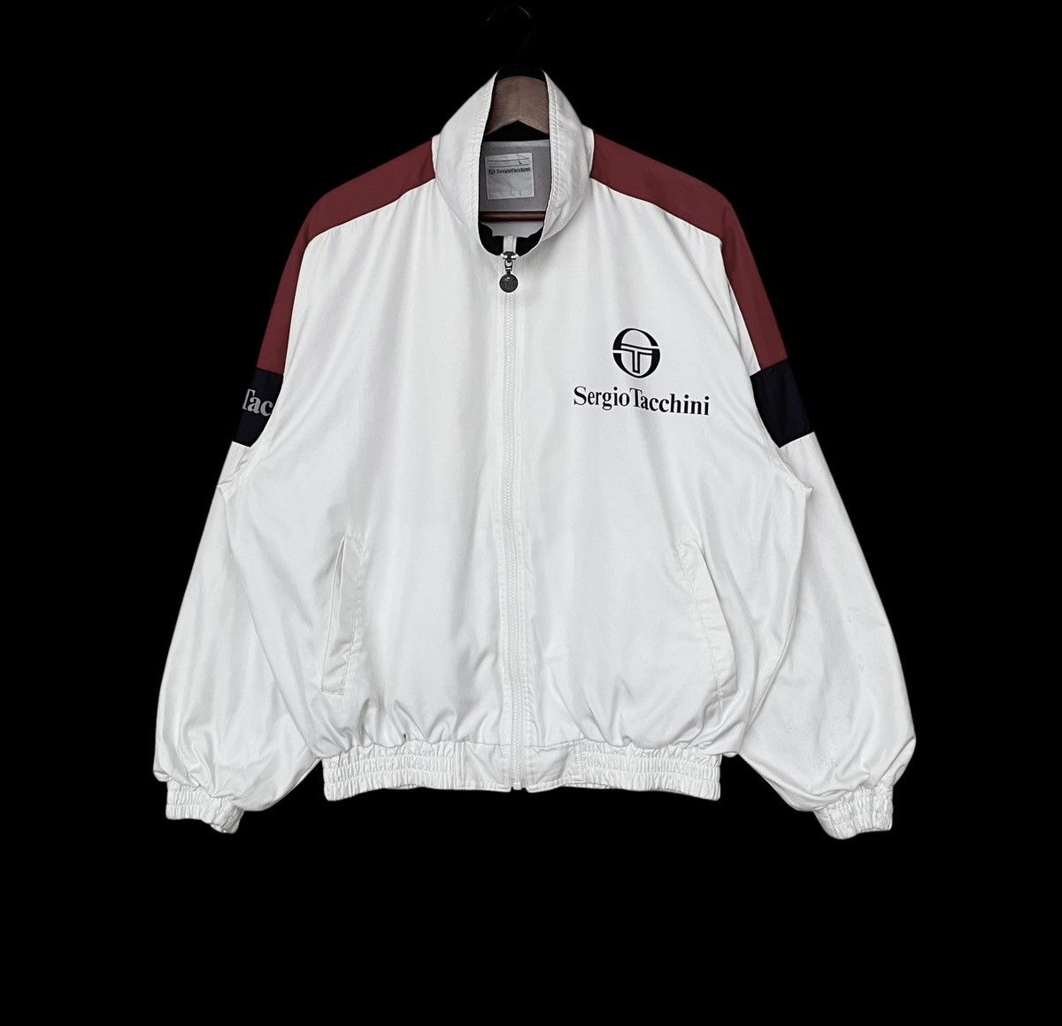 Japanese Brand × Sergio Tacchini × Vintage Vintage Brand Sergio Tacchini Nylon Jacket 1990s Size US L / EU 52-54 / 3 - 1 Thumbnail
