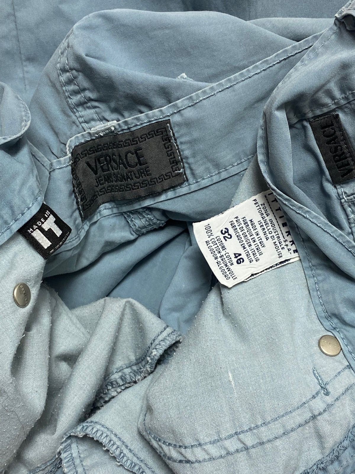 Versace 90s Vintage VERSACE JEANS SIGNATURE Blue Pants Rare Archival Size US 30 / EU 46 - 8 Thumbnail