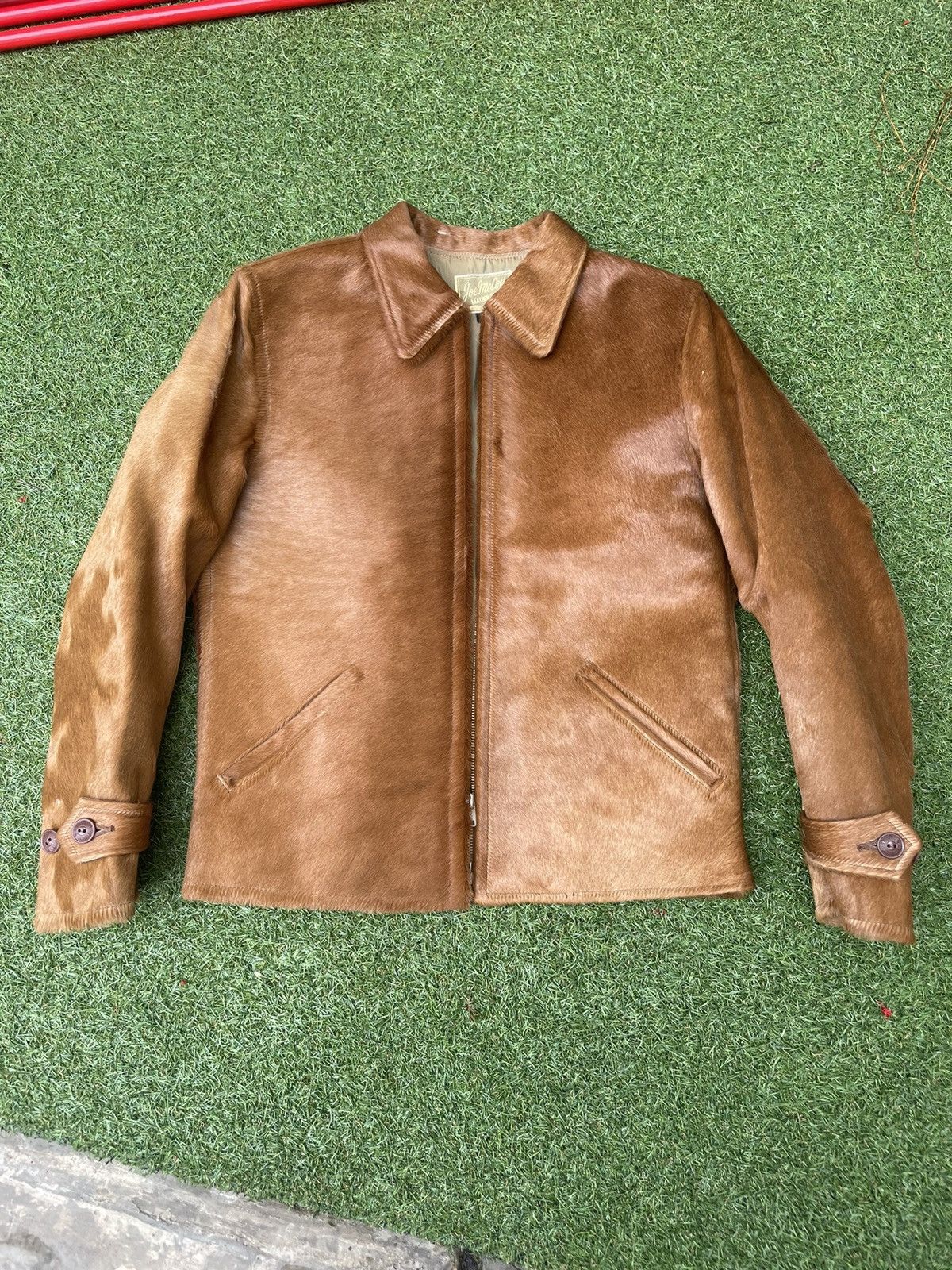 image of Joe Mccoy The Real Mccoys Horsehide Leather Jacket Size 36 in Brown, Men's