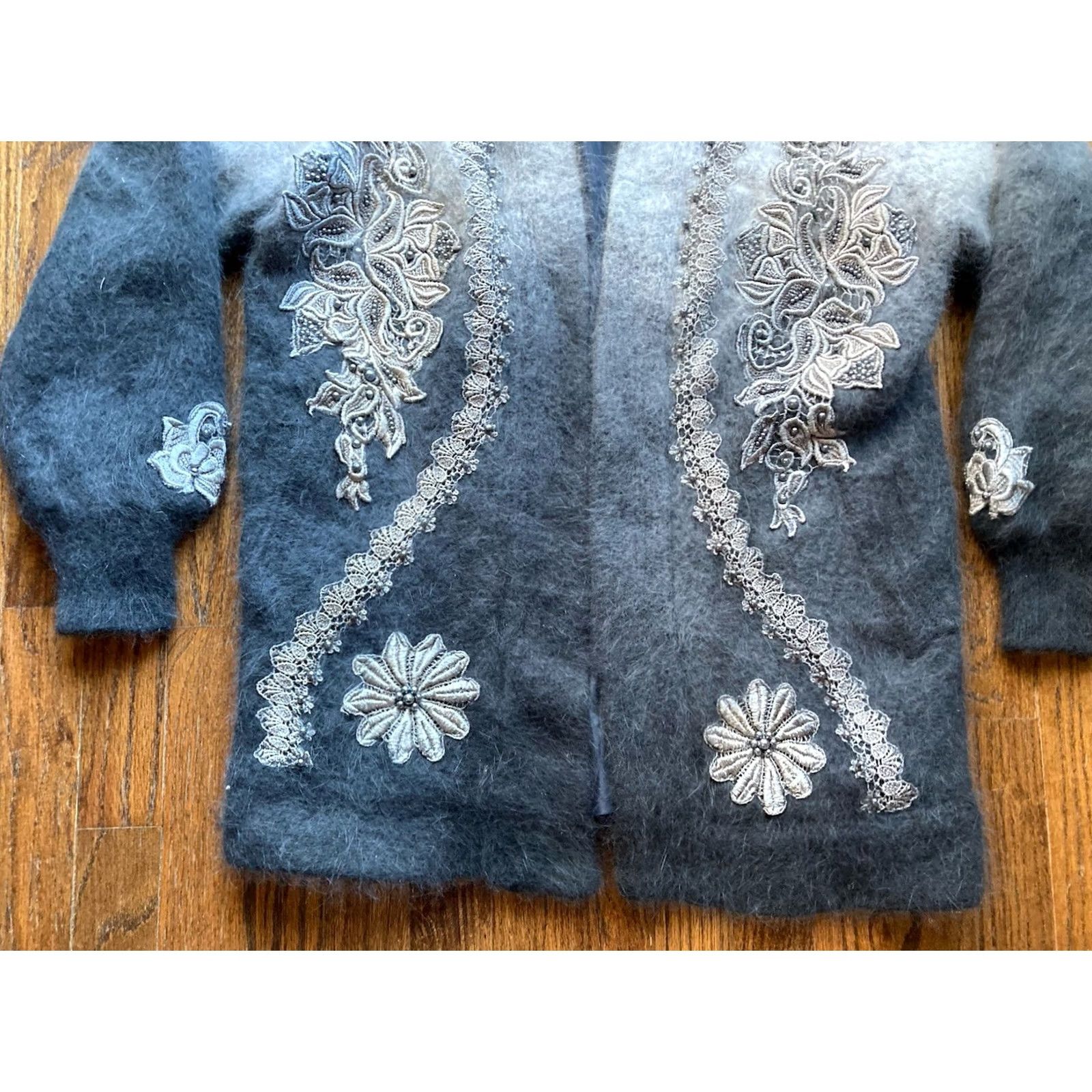 Vintage VINTAGE Christie’s Of California Angora Jacket Coat Womens XL Lined Gray 80s 90s Men? Womens Size XL / US 12-14 / IT 48-50 - 3 Thumbnail
