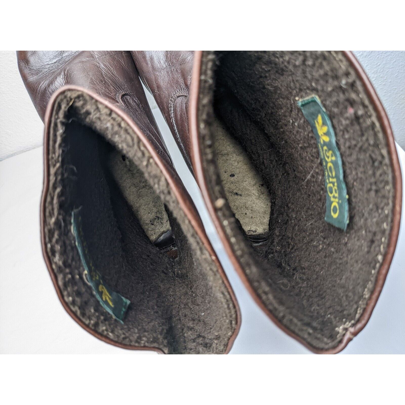 Other Vtg Sherpa Lined Pull On Leather Boot Yellowstone Park 44 Size US 11 / EU 44 - 10 Thumbnail