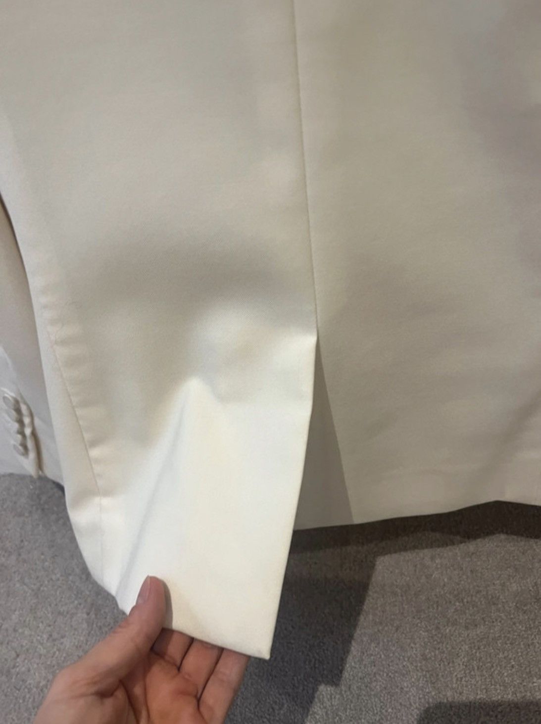 Saint Laurent Paris Ivory Saint Laurent blazer with black satin lapels Size S / US 4 / IT 40 - 7 Thumbnail