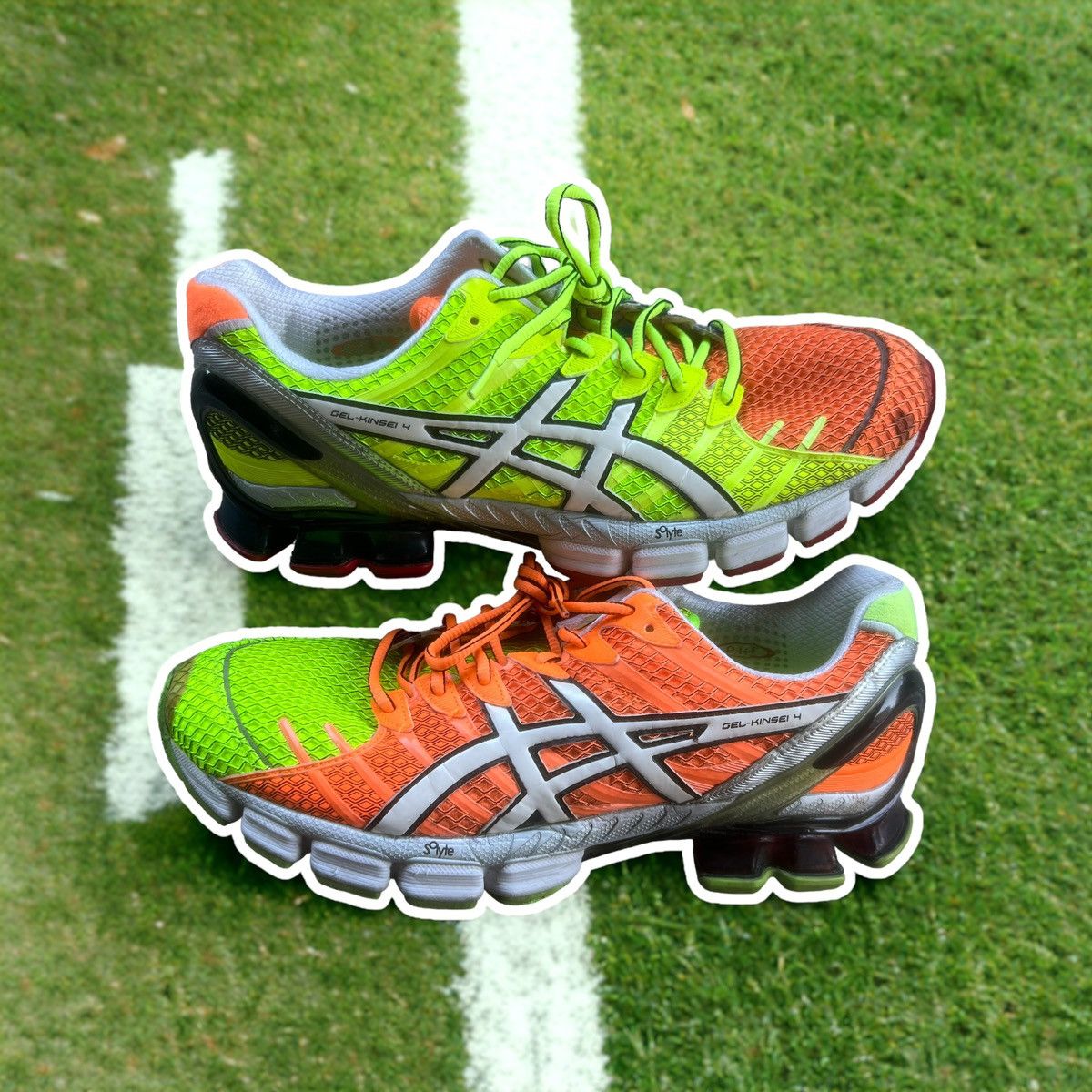 Asics × Streetwear Asics Gel Kinsei 4 Neon Mosaic Running Low Top ...