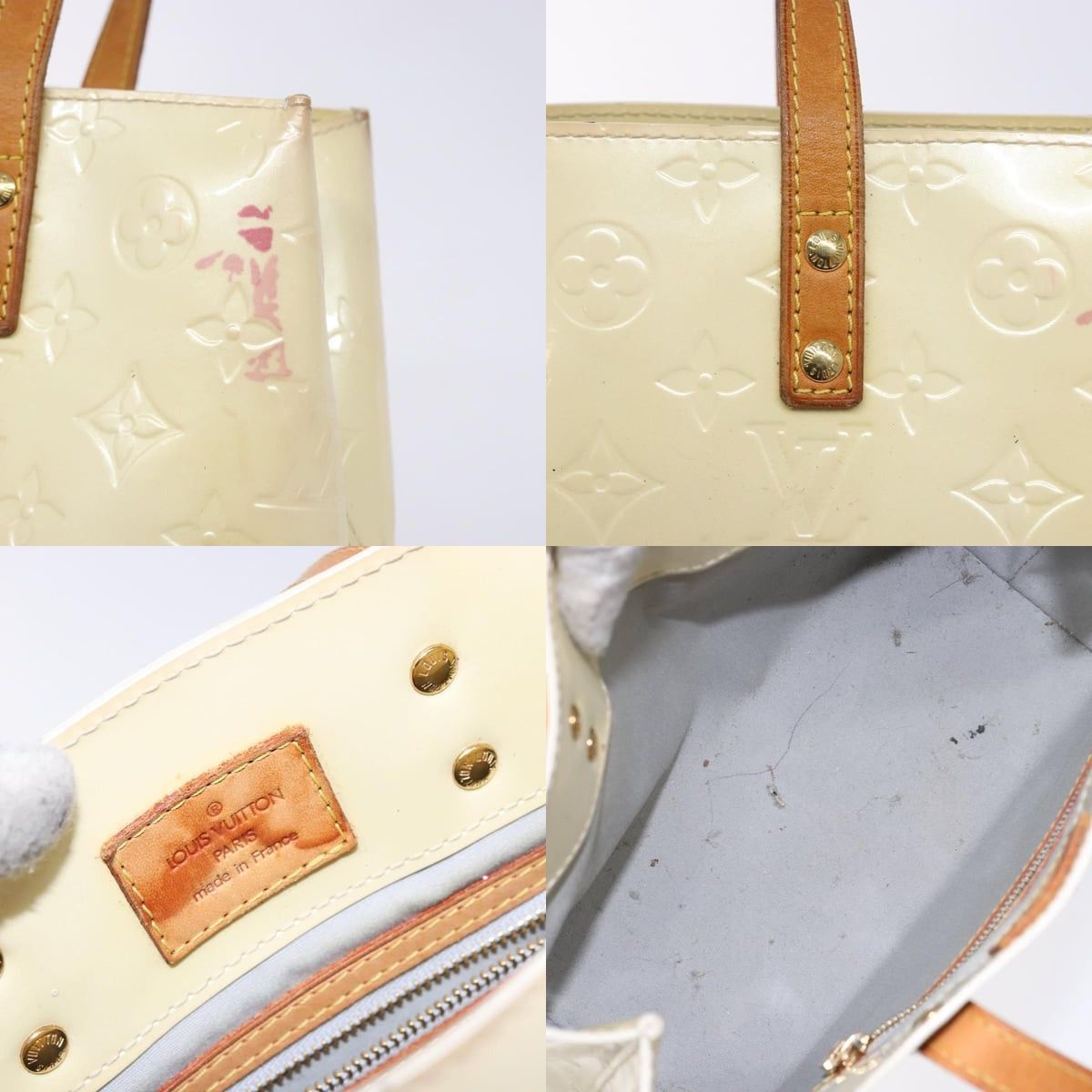 Louis Vuitton LOUIS VUITTON Monogram Vernis Reade PM Hand Bag Perle M91336 Size ONE SIZE - 11 Thumbnail