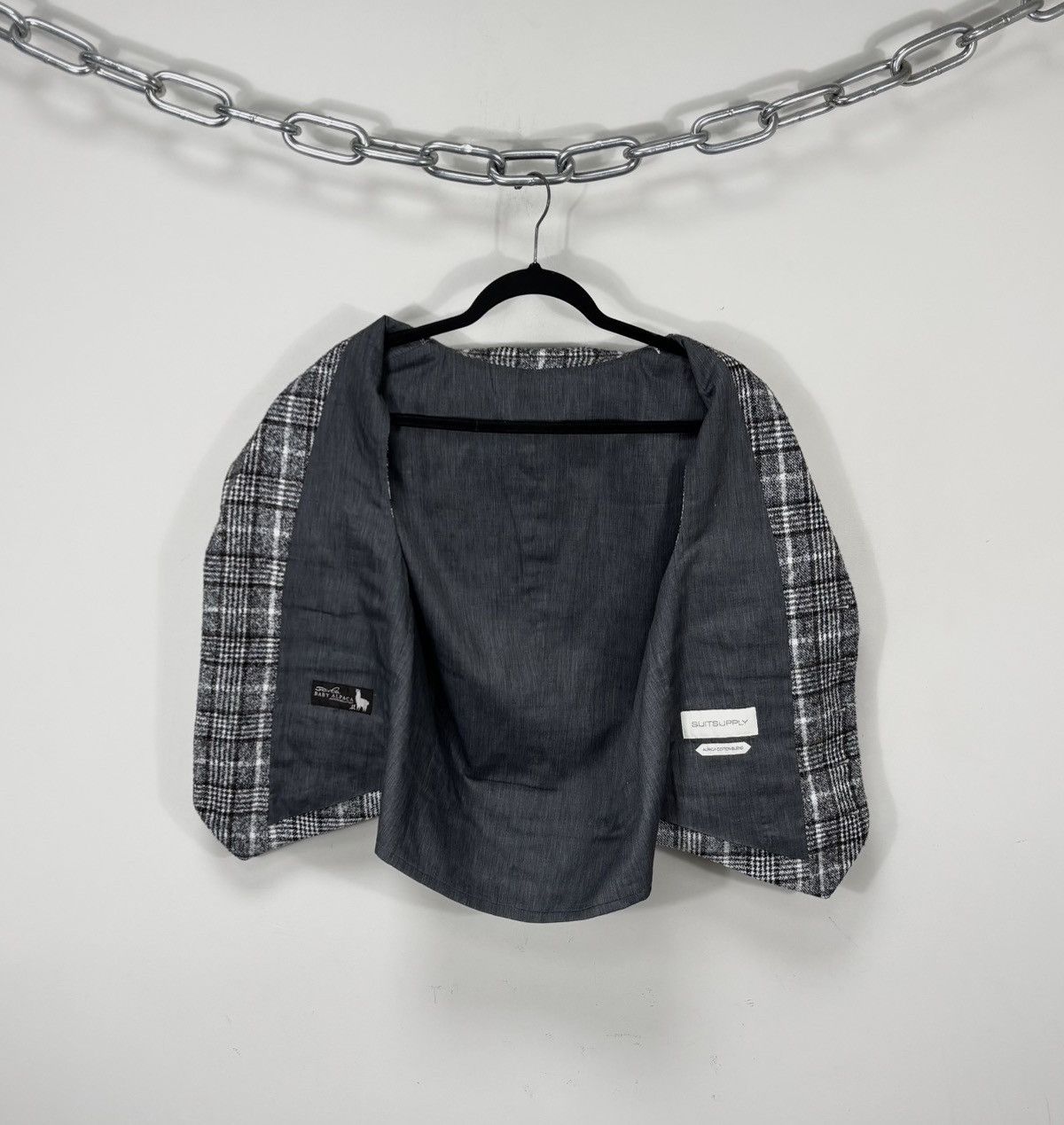Suitsupply Suitsupply Veneto NEW Men’s Grey Check Alpaca Waistcoat Vest Size 38R - 3 Thumbnail