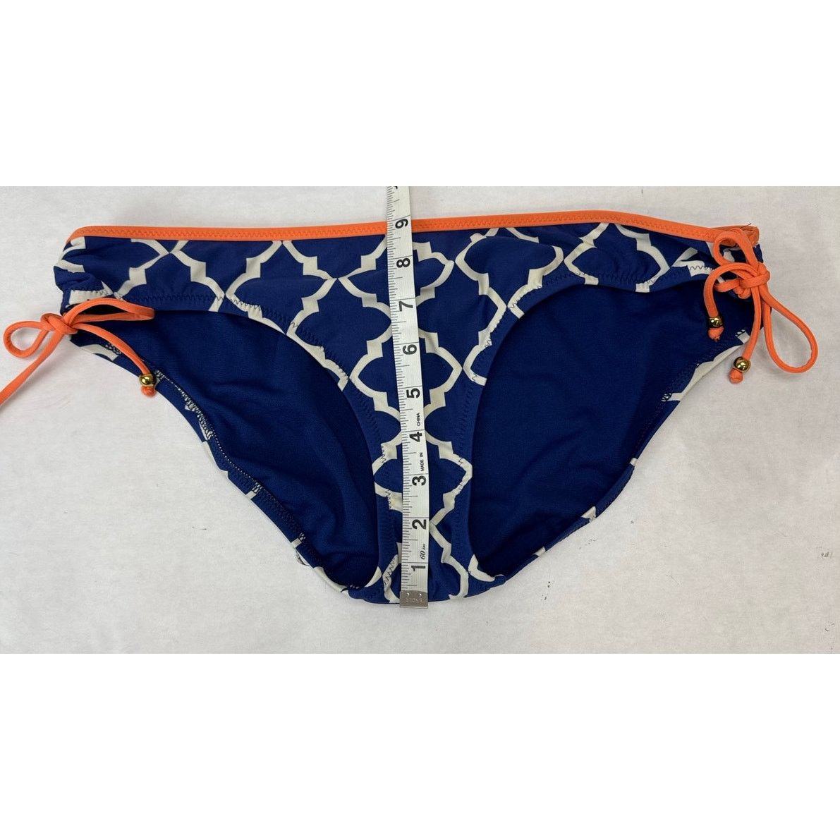 Cremieux Cremieux Bikini Bottoms - Gold Beads - Blue Orange White - L Size ONE SIZE - 4 Thumbnail